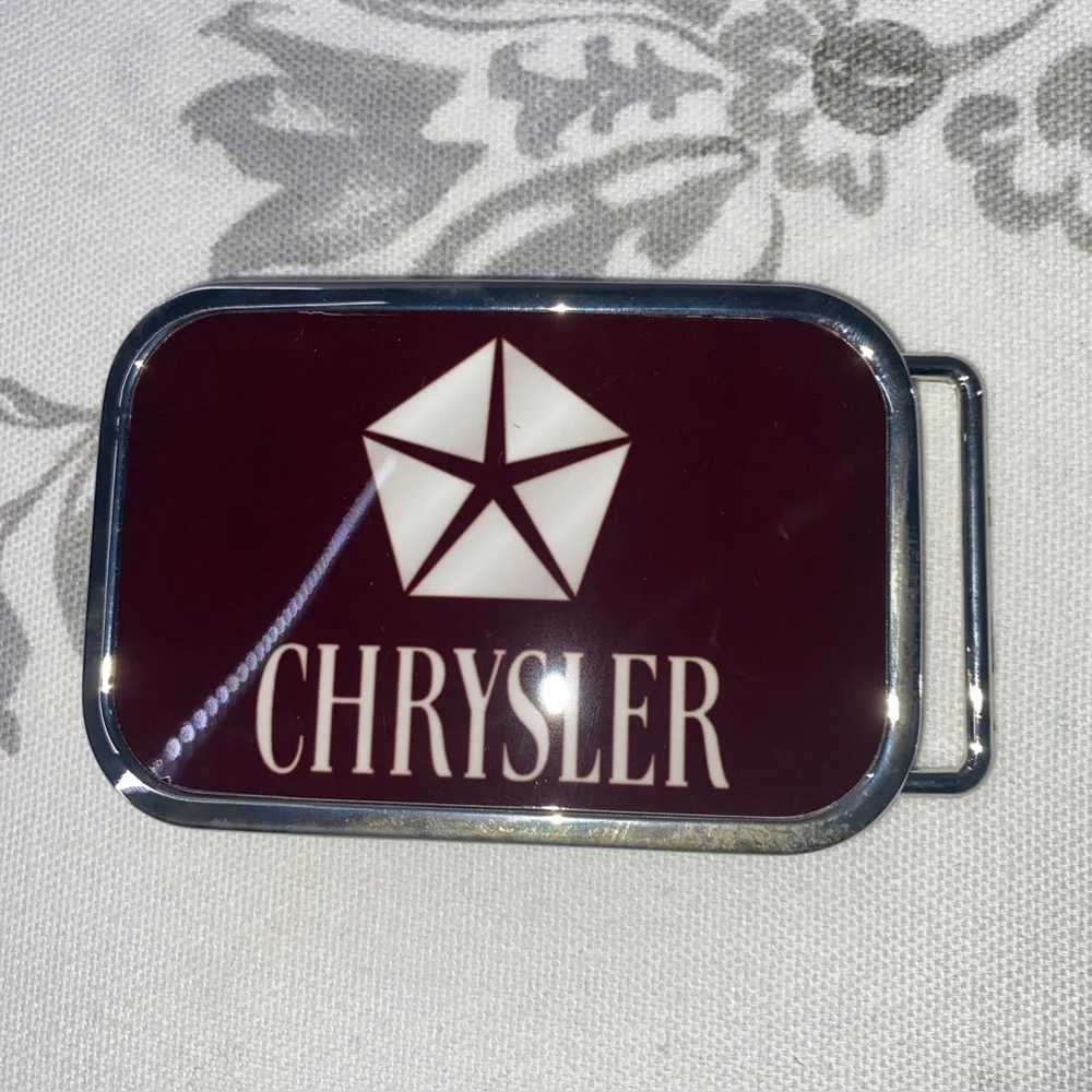 Chrysler Belt Buckle Licensed Brushed‎ Metal Car Logo